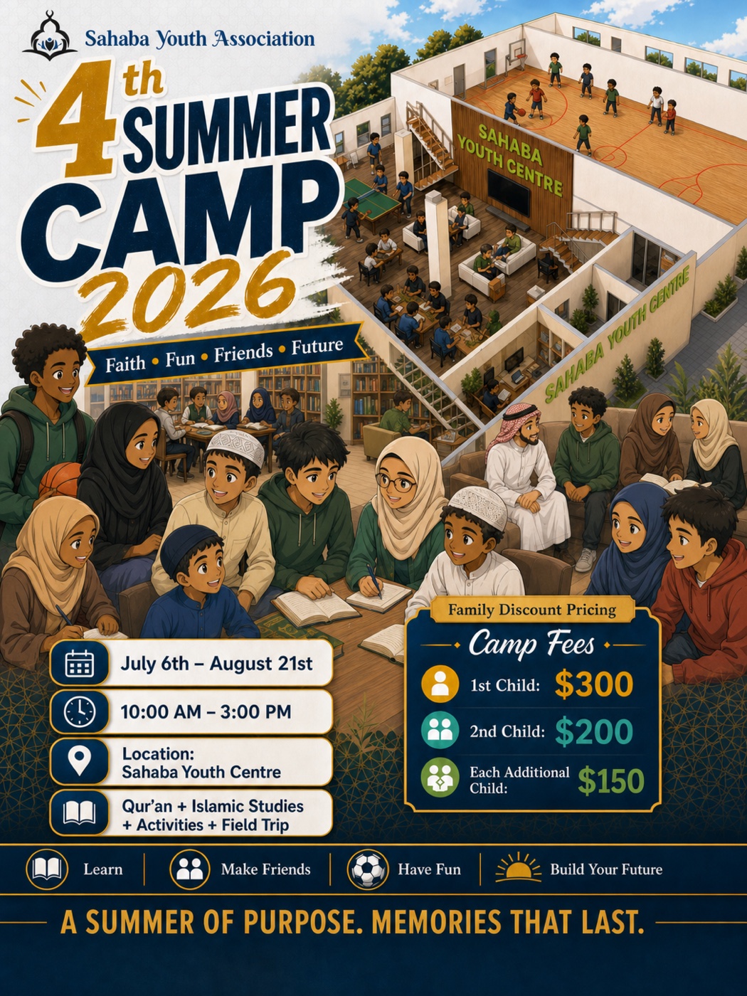 Sahaba Youth Centre Summer Camp poster